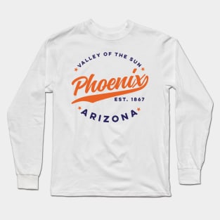 Vintage Phoenix Arizona Valley of the Sun Color City USA Long Sleeve T-Shirt